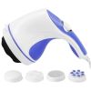 Electric Handheld Body Massager Full Body Vibrating Massager w/ 4 Interchangeable Massager Head- Hard Rock Health